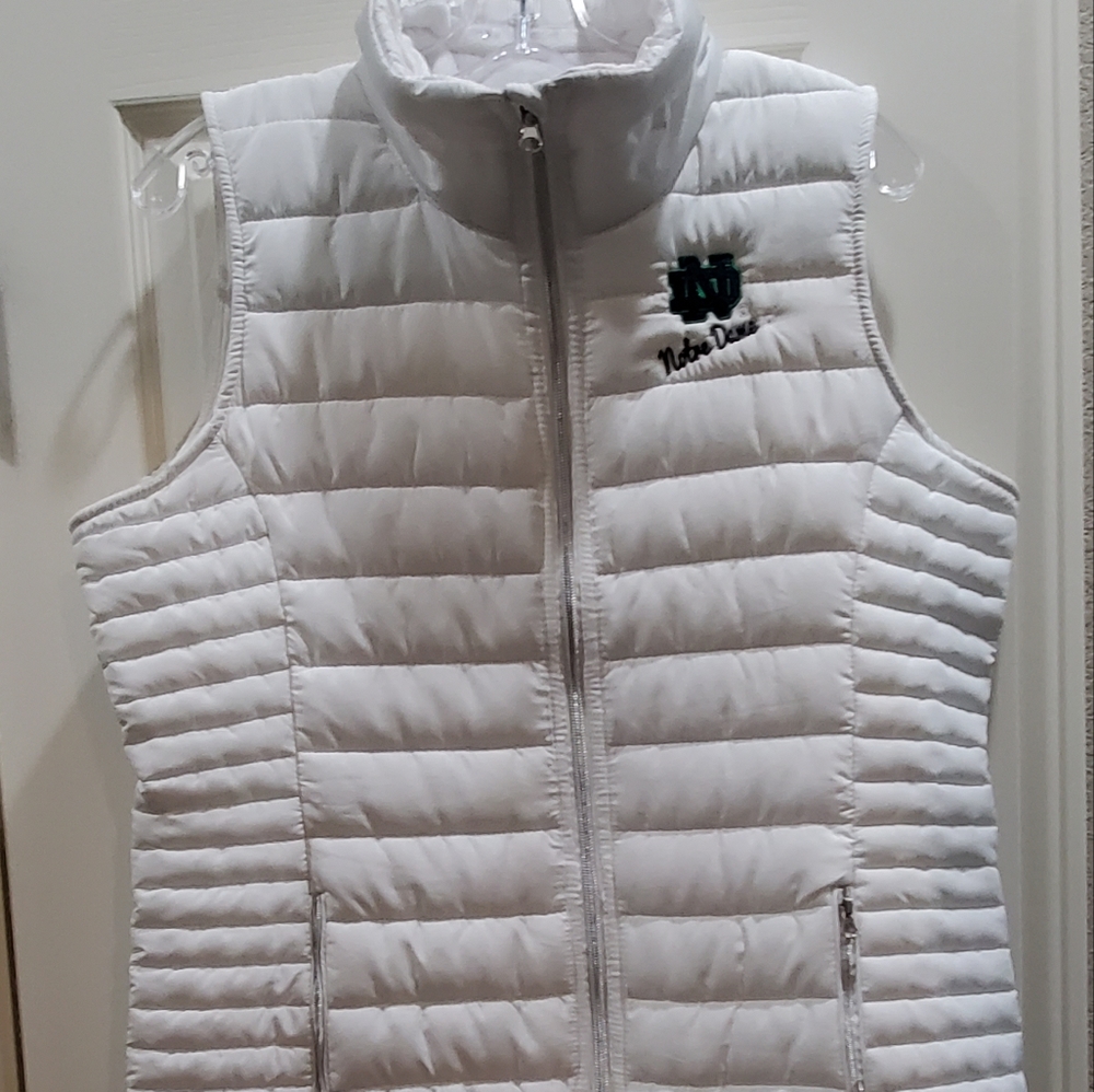 White puffy vest
